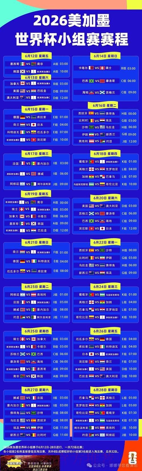 世界杯赛程时间完整查询攻略 世界杯赛程时间完整查询攻略