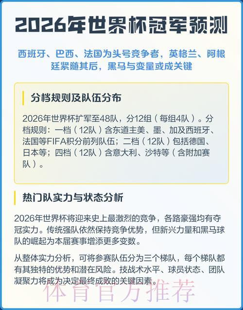 2026年世界杯智能预测平台精选推荐 2026年世界杯智能预测平台精选推荐